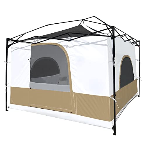 REDCAMP Camping Cube Tent Converts 10' x 10' Pop Up Canopy, Square Tent with Full Floor (Canopy/SHELTER NOT Included)