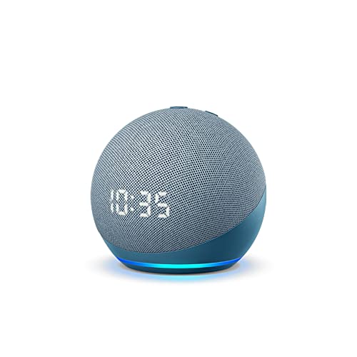 Echo Dot (4th Gen) | Smart speaker with clock and Alexa | Twilight Blue