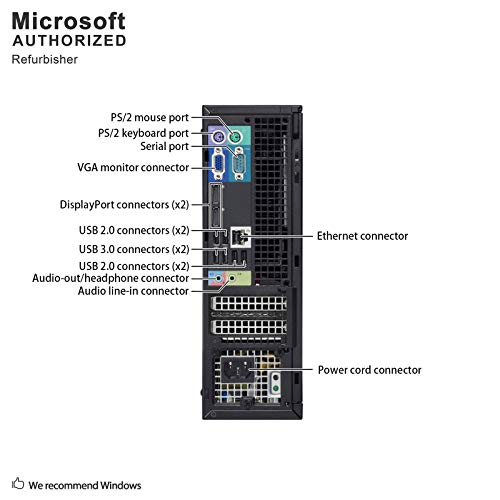 Dell Optiplex 7020 Desktop Computer, Intel Quad-Core i5-4570-3.2GHz, 32 GB RAM, 512GB SSD HDD, DVD, USB 3.0, WiFi, HDMI, Windows 10 Pro (Renewed)