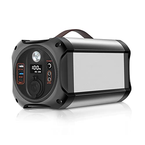 Portable Power Station 300W, 75000mAh Solar Generator (Solar Panel Not Included) with 110V Pure Sine Wave AC Outlet,USB-C PD QC 3.0 DC Output, Lithium Battery for Outdoors Camping Blackout