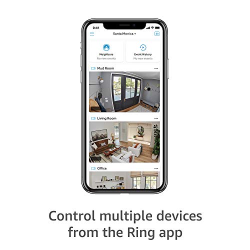 Ring Indoor Cam, Compact Plug-In HD security camera with two-way talk, Works with Alexa - White