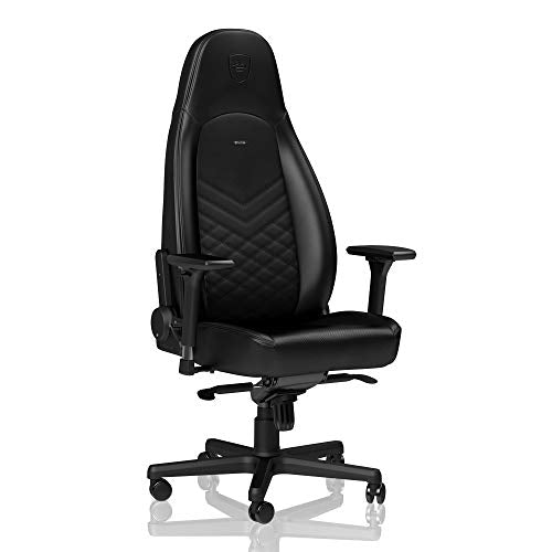 noblechairs ICON Gaming Chair and Office Chair with Lumbar Support, Black, PU Faux Leather