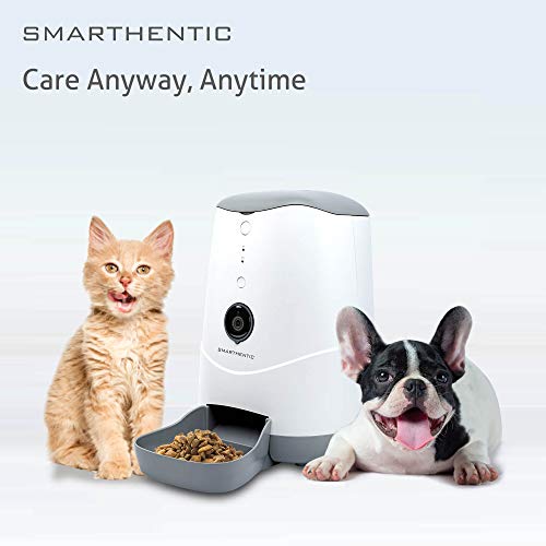 Smart Pet Feeder, Programmable Portion Control with Built-in HD Video Camera and Bowl, Automatic Cat Feeders, WiFi Camera, APP Control, Dry Food Dispenser, Puppy Supplies, Voice Recorder
