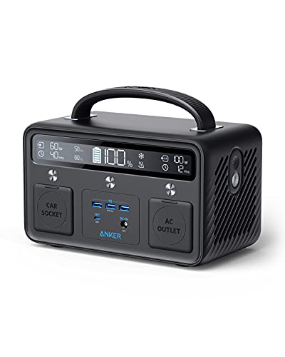 Anker Portable Generator 289Wh, 523 Portable Power Station (PowerHouse 289Wh), 300W Outdoor Generator with 110V AC Outlet/65W USB-C PD for RV, CPAP, Camping, Road Trips, Emergencies, and More