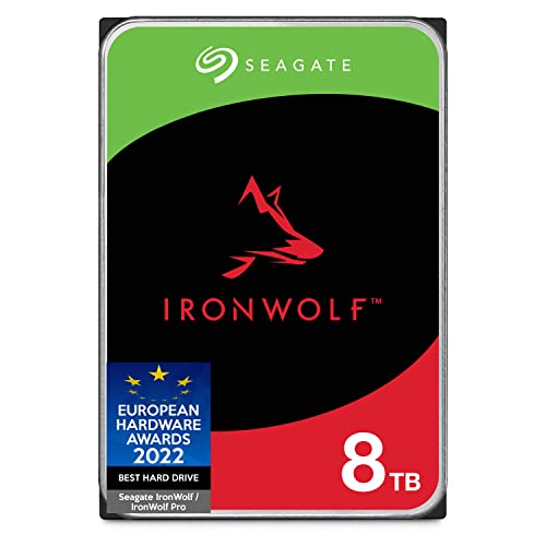 Seagate IronWolf 8TB NAS Internal Hard Drive HDD – 3.5 Inch SATA 6Gb/s 7200 RPM 256MB Cache for RAID Network Attached Storage – Frustration Free Packaging (ST8000VNZ04/N004)