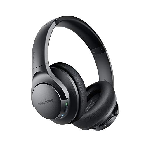 Anker Soundcore Life Q20 Hybrid Active Noise Cancelling Headphones, Wireless Over Ear Bluetooth Headphones, 40H Playtime, Hi-Res Audio, Deep Bass, Memory Foam Ear Cups, for Travel, Home Office