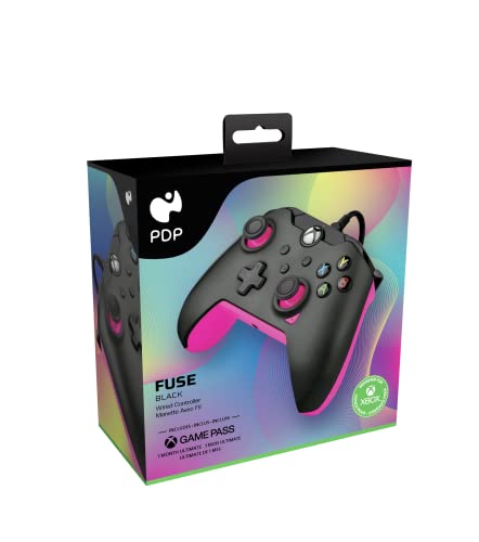 Xbox Controller + 1 Month Xbox Game Pass Ultimate - Compatible with Xbox Series X|S, Xbox One, PC - Fuse Black (Only at Amazon)