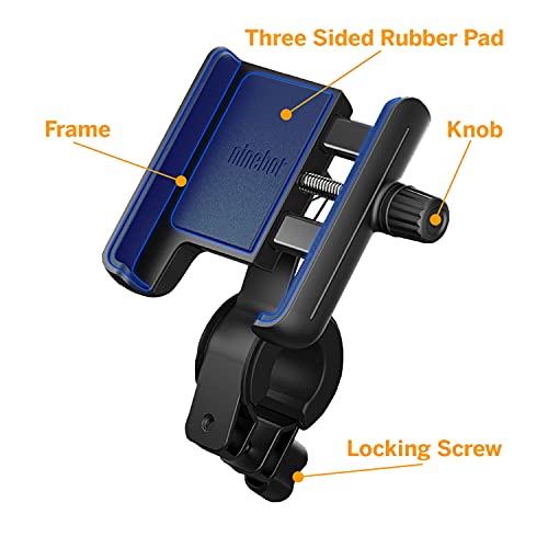 Segway Ninebot Phone Mount, Adjustable Electric Scooter eMoped Bicycle Handlebar Phone Holder, Fits All iPhone's, 12, 11, X, iPhone 8, All Samsung Galaxy, Holds Any Phone 4-6.5 inches Cellphone