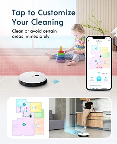 yeedi Vac Station Robot Vacuum and Mop, Self-Emptying 3 in 1, 30 Days Auto Empty, 3000Pa Suction, Carpet Detect, Smart Mapping, Editable Map, Clean Schedule, Virtual Boundary, 200mins Runtime