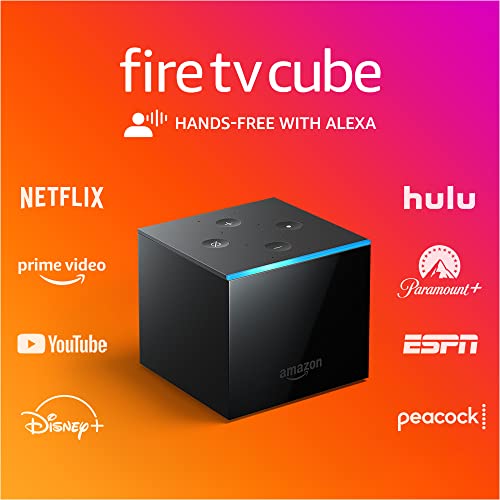 Fire TV Cube, Hands-free streaming device with Alexa, 4K Ultra HD, includes latest Alexa Voice Remote