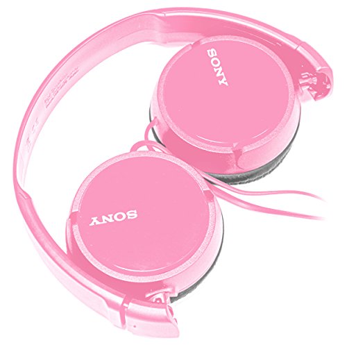 SONY Over Ear Best Stereo Extra Bass Portable Foldable Headphones Headset for Apple iPhone iPod/Samsung Galaxy / mp3 Player / 3.5mm Jack Plug Cell Phone (Rose)