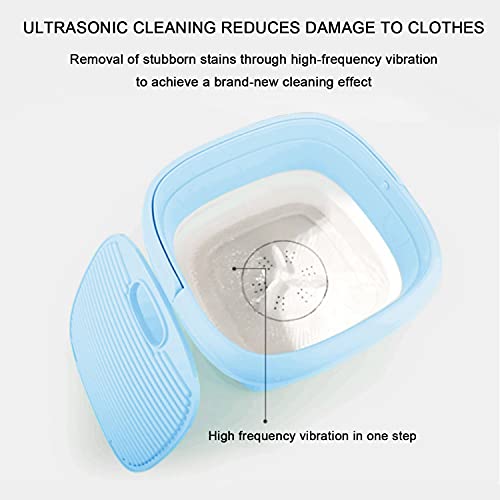 BEOOK Small Foldable Bucket Washer,Small Clothes Washing Machine,Magic Foldable Portable Laundry Washer for Washing Underwear Socks,Gift for Friend or Family Ideal for Camping,Travelling,RV