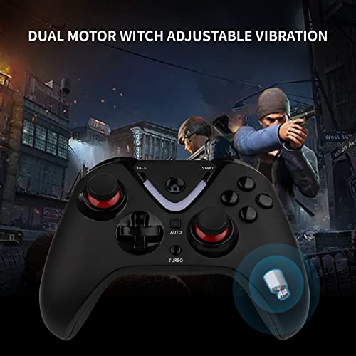 ROTOMOON Wireless Game Controller with LED Lighting Compatible with Xbox One S/X, Xbox Series S/X Gaming Gamepad, Remote Joypad with 2.4G Wireless Adapter Perfect for FPS Games