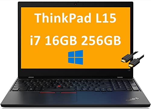 2022 Lenovo ThinkPad L15 15.6" FHD Touchscreen (Intel Quad-Core i7-1165G7, 16GB RAM, 256GB SSD) Business Laptop, Backlit Keyboard, Wi-Fi 6, Type-C, IST HDM Cable, Windows 10 Pro