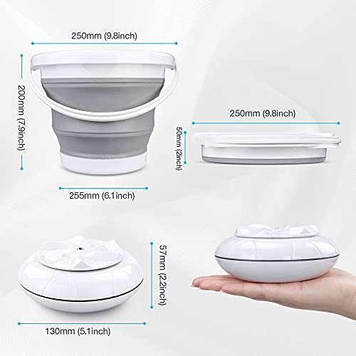 Mini Washing Machine, USB Portable Foldable Laundry Tub Washer for Socks Underwear Bra, Portable Washing Machine Folding Clothes Washing Machines Small Washer for Home Apartments/Dorms