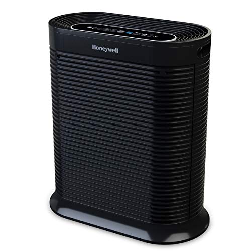 Honeywell HEPA Air Purifier with Bluetooth, Airborne Allergen Reducer for Extra Large Rooms (465 sq ft), Black - Wildfire/Smoke, Pollen, Pet Dander, and Dust Air Purifier, HPA8350