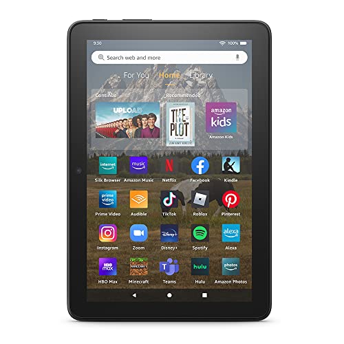 All-new Fire HD 8 tablet, 8” HD Display, 32 GB, 30% faster processor, designed for portable entertainment, (2022 release), Black