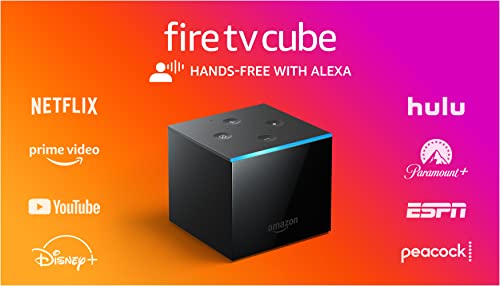 Fire TV Cube, Hands-free streaming device with Alexa, 4K Ultra HD, includes latest Alexa Voice Remote