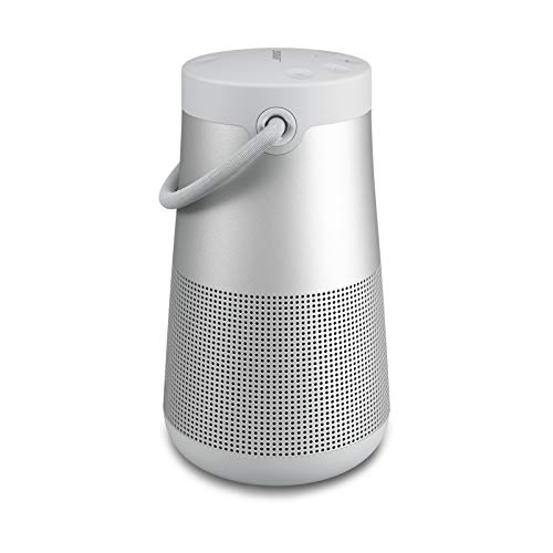 Bose SoundLink Revolve+ (Series II) Portable Bluetooth Speaker - Wireless Water-Resistant Speaker with Long-Lasting Battery and Handle, Silver & SoundLink Revolve Charging Cradle Black