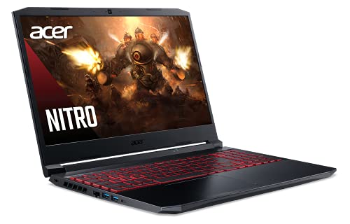 Acer Nitro 5 AN515-45-R83Z Gaming Laptop, AMD Ryzen 5 5600H Hexa-Core Processor | NVIDIA GeForce GTX 1650 | 15.6" FHD 144Hz IPS Display | 8GB DDR4 | 256GB NVMe SSD | WiFi 6 | Backlit Keyboard