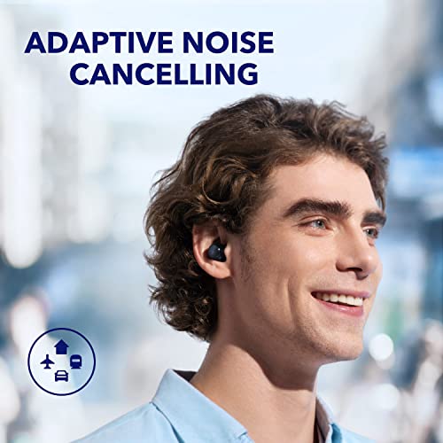 soundcore by Anker Space A40 Adaptive Active Noise Cancelling Wireless Earbuds, Reduce Noise by Up to 98%, Ultra Long 50H Playtime, 10H Single Playtime, Hi-Res Sound, Comfortable Fit, Wireless Charge
