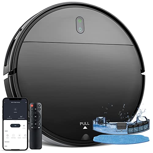 Robot Vacuum and Mop Combo, WiFi/App/Alexa, Robotic Vacuum Cleaner with Schedule, 2 in 1 Mopping Robot Vacuum with 230ML Water Tank, Self-Charging, Slim, Ideal for Hard Floor, Pet Hair, Carpet