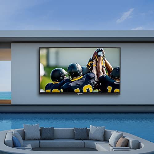 SYLVOX 65 Inch Outdoor TV, Waterproof 4K Smart TV, High Brightness,7x16(H) Commercial Grade, Supports Bluetooth & Wi-Fi, Suitable for Partial Sun(Deck Series 2022)