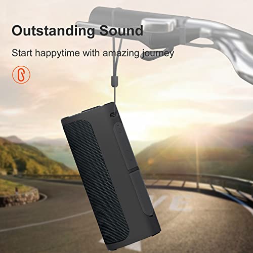 HEYSONG Portable Bluetooth Speaker, Waterproof Wireless Outdoor Speakers with LED Light, Enhanced Bass, IPX7 Floating, 40H Play, TF Card, True Wireless Stereo for Party, Shower, Biking, Gifts for Men