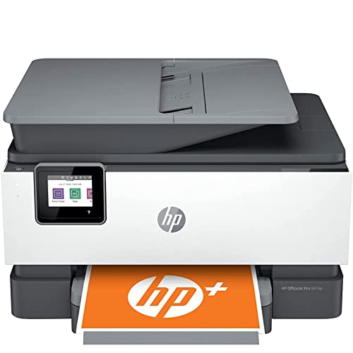 HP OfficeJet Pro 9018e Wireless All-in-One Inkjet Color Printer, Auto 2-Sided, Print & Copy & Scan & Fax, 22ppm, 4800 x 1200dpi, 35-Sheet ADF, 2.7" Color Touchscreen Display, Lanbertent Printer Cable