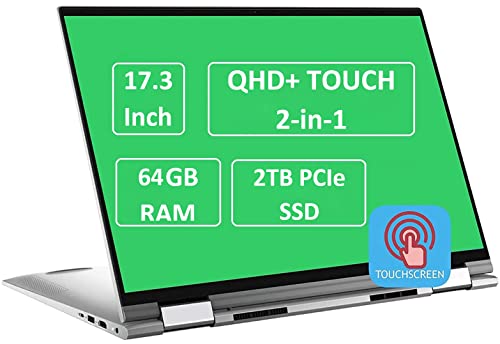 2022 Dell Inspiron 7000 7706 17" QHD+ 2-in-1 Touchscreen (Intel 4-core Core i7-1165G7, 64GB DDR4, 2TB PCIe SSD), (2560 x 1600) Business Laptop, Backlit, Fingerprint, Thunderbolt 4, Windows 11 Home