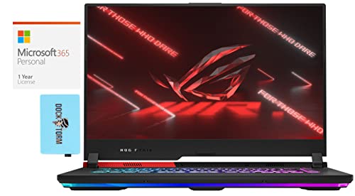 ASUS ROG Strix G15 Advantage Edition Gaming Laptop (AMD Ryzen 9 5980HX 8-Core, 64GB RAM, 2x8TB PCIe SSD RAID 1 (8TB), AMD RX 6800M, 15.6" 165Hz Win 11 Pro) with MS 365 Personal, Hub