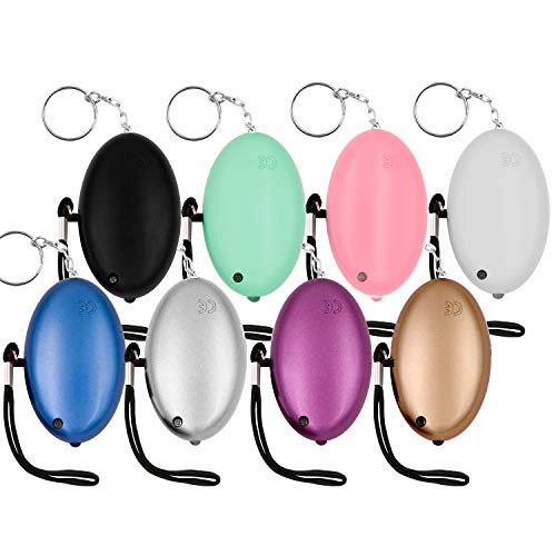 KOSIN Safe Sound Personal Alarm, 8 Pack 140DB Personal Security Alarm Keychain with LED Lights, Emergency Safety Alarm for Women, Men, Children, Elderly
