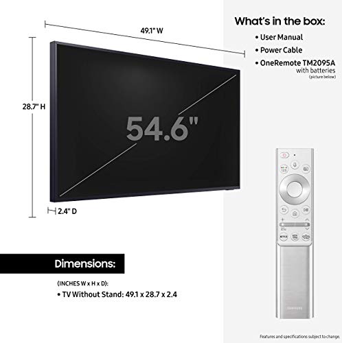 Samsung QN55LST7TA The Terrace 55" Outdoor QLED 4K UHD Smart TV with a Samsung Terrace VG-SDC55G 55" Dark Gray Dust Cover and Samsung Terrace WMN-4070TT Full Motion Wall Mount for 55" TV (2020)