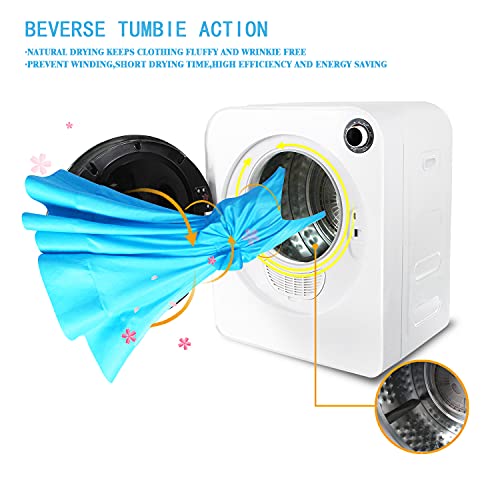 11Lbs 2.6 cu.f Electric Portable Clothes Dryer - LINKLIFE Portable Tumble Clothes Laundry Dryer, Stainless Steel Drum, Mechanical Control