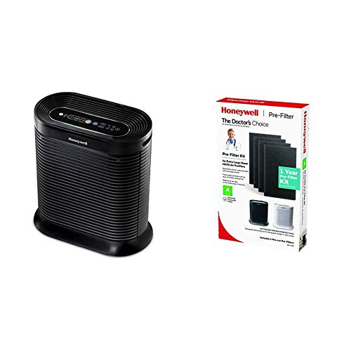 Honeywell Bluetooth Smart True Allergen Remover, HPA8350 HEPA Air Purifier, Black HRF-A300 Pre Kit air Purifier Filter, Black