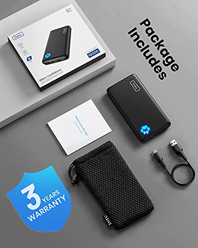 INIU Portable Charger, USB C Slimmest Triple 3A High-Speed 10000mAh Phone Power Bank, Flashlight External Battery Pack Compatible with iPhone 13 12 11 X Samsung S20 Google LG iPad, etc [2022 Version]