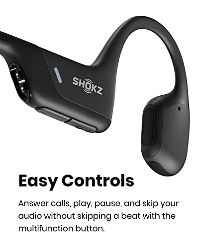 Shokz OpenRun Pro - Premium Bone Conduction Open-Ear Bluetooth Sport Headphones - Sweat Resistant Wireless Earphones for Workouts and Running with Deep Base - Built-in Mic, with Headband (Black)