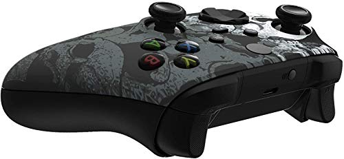 Wireless Controller for Microsoft Xbox Series X/S & Xbox One - Custom Soft Touch Feel - Custom Xbox Series X/S Controller (X/S Black Skullz)