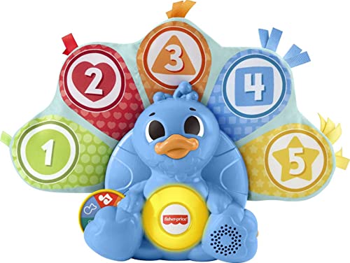 Fisher-Price Linkimals Counting & Colors Peacock, Baby and Toddler Electronic Learning Toy with Lights and Music for Ages 9 Months and Up