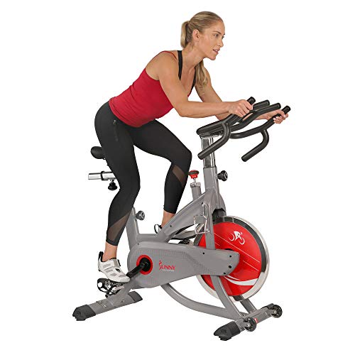 Sunny Health & Fitness AeroPro Indoor Cycling Exercise Bike with 44 LB Flywheel and Magnetic Resistance - SF-B1711, Grey