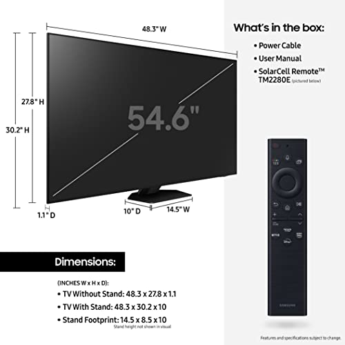 SAMSUNG 55-Inch Class Neo QLED 4K QN85B Series Mini LED Quantum HDR 24x, Dolby Atmos, Object Tracking Sound, Motion Xcelerator Turbo+ Smart TV with Alexa Built-In (QN55QN85BAFXZA, 2022 Model)