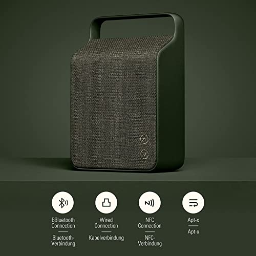 Vifa Oslo Bluetooth Speaker | Nordic Design | Perfect Portable Wireless Speaker with Pure Sound, Compact Rechargeable Hi-Resolution Bluetooth Portable Speaker - Pine Green