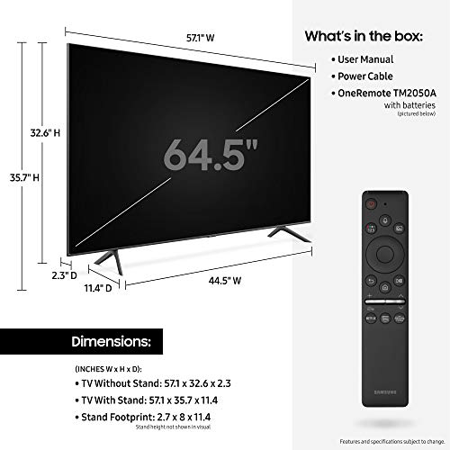 SAMSUNG 65-inch Class QLED Q60T Series - 4K UHD Dual LED Quantum HDR Smart TV with Alexa Built-in (QN65Q60TAFXZA, 2020 Model)