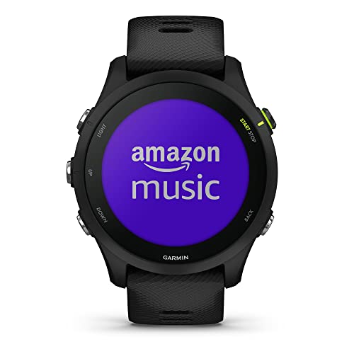 Garmin Forerunner® 255 Music, GPS Running Smartwatch with Music, Advanced Insights, Long-Lasting Battery, Black