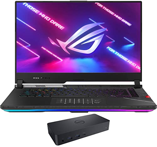 ASUS ROG Strix Scar 15 Gaming Laptop (Intel i9-12900H 14-Core, 64GB DDR5 4800MHz RAM, 2x8TB PCIe SSD RAID 0 (16TB), RTX 3080, 15.6" 240Hz 2K Quad HD (2560x1440), Win 11 Pro) with D6000 Dock