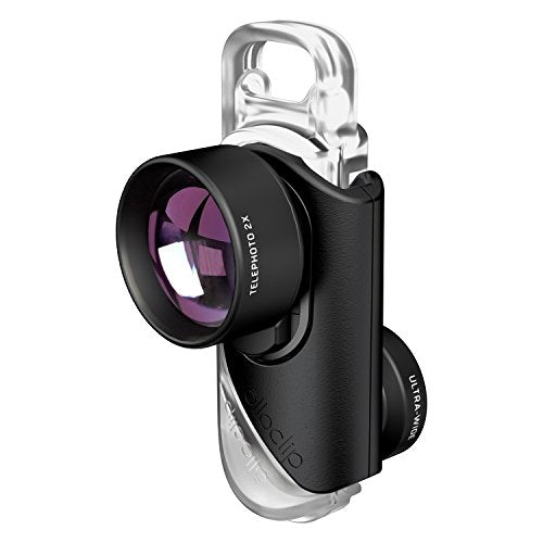 OLLOCLIP - Filmer's Kit I Includes Core Lens Set, Active Lens Set & Pivot | Mobile Lens | Support for HD Photos & Videos | Compatible with Screen Protectors | iPhone Accessories - Black