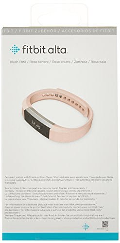 Fitbit Alta, Accessory Band, Leather, Blush, Large