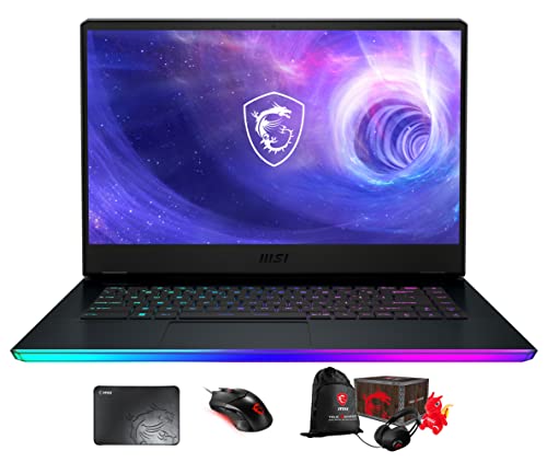 MSI Raider GE66-15 Gaming Laptop (Intel i9-12900HK 14-Core, 64GB DDR5 4800MHz RAM, 2x8TB PCIe SSD (16TB), GeForce RTX 3080 Ti, 15.6" 120Hz Win 11 Pro) with Loot Box, Clutch GM08, Pad