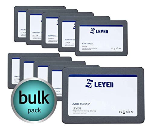 LEVEN JS300 SSD 240GB (Bulk 10 Pack) - up to 550MB/s - 3D NAND SATA III Internal Solid State Drive - 6 Gb/s, 2.5 inch /7mm (0.28")