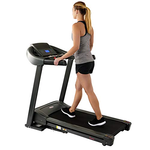 Sunny Health & Fitness T7643 Heavy Duty Walking Treadmill with 350 lb High Weight Capacity, Wide Walking Area and Folding for Storage